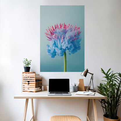 Poster verticale staccabile e attaccabile MISTY BLUE EXPLOSION