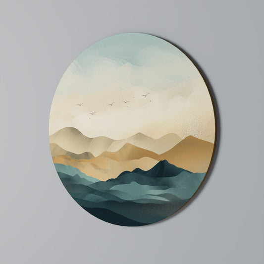 MOUNTAIN MELODY - Decorazione murale rotonda