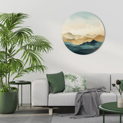 MOUNTAIN MELODY - Decorazione murale rotonda