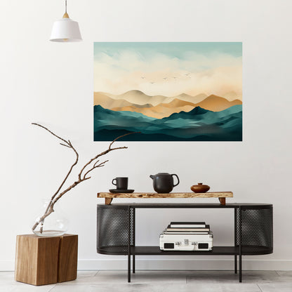 Poster orizzontale staccabile e attaccabile MOUNTAIN MELODY