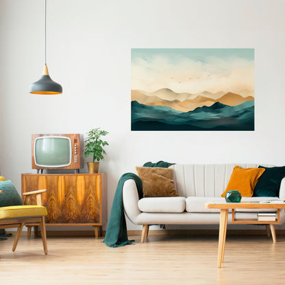 Poster orizzontale staccabile e attaccabile MOUNTAIN MELODY