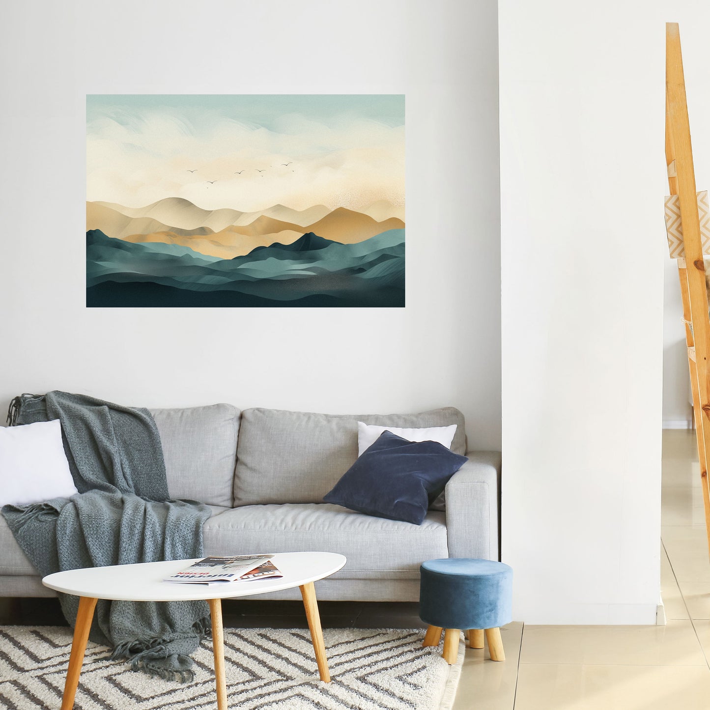 Poster orizzontale staccabile e attaccabile MOUNTAIN MELODY