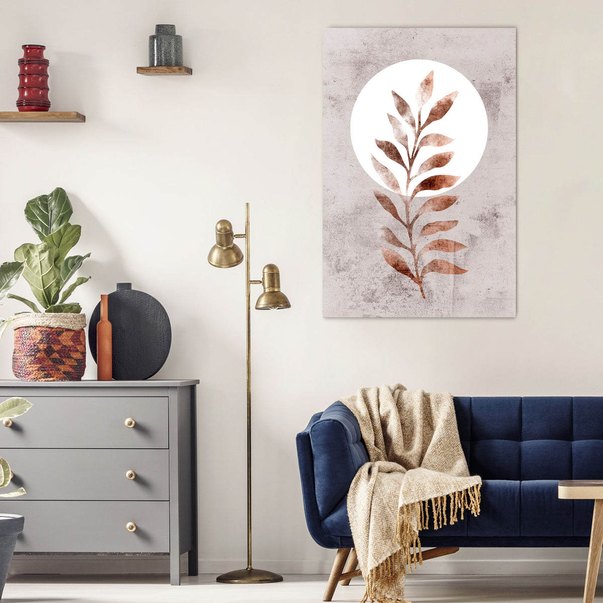 LEAF RADIANCE Stampa su tela verticale