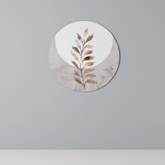 LEAF RADIANCE Round Wall Art