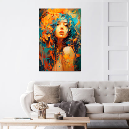RAINBOW MUSE Stampa su tela verticale