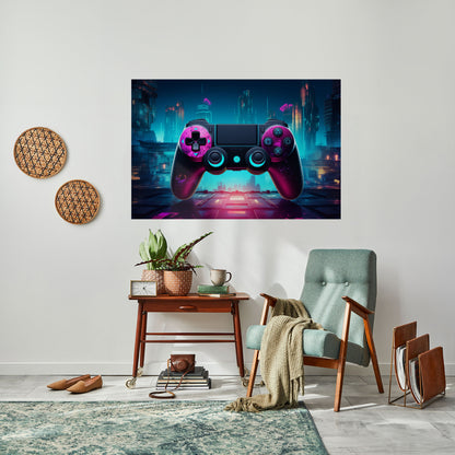 Poster orizzontale staccabile e attaccabile SYNTHWAVE PAD