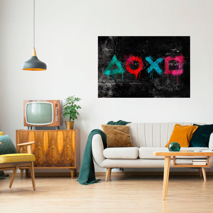 Poster orizzontale staccabile e attaccabile GAMER OUTLAWS