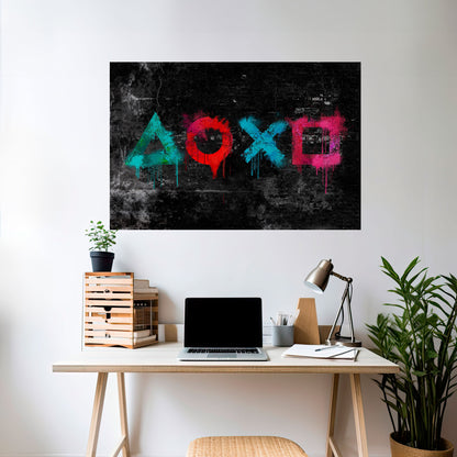 Poster orizzontale staccabile e attaccabile GAMER OUTLAWS