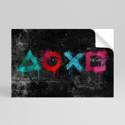 Poster orizzontale staccabile e attaccabile GAMER OUTLAWS