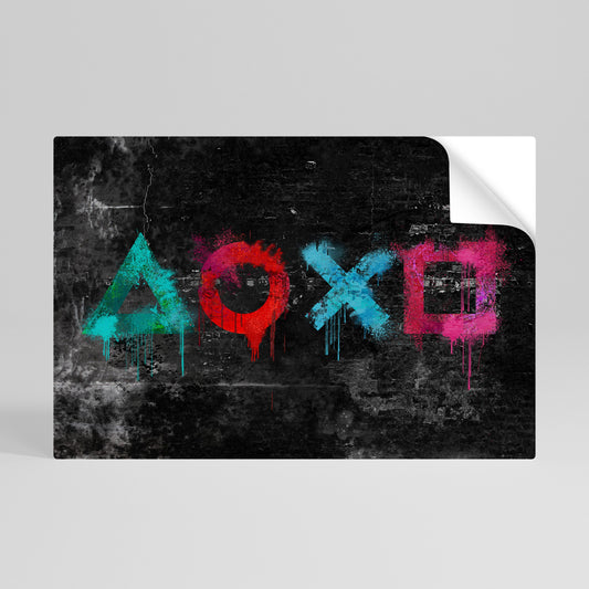 Poster orizzontale staccabile e attaccabile GAMER OUTLAWS
