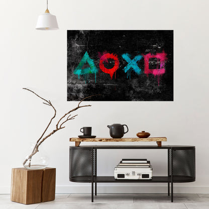 Poster orizzontale staccabile e attaccabile GAMER OUTLAWS