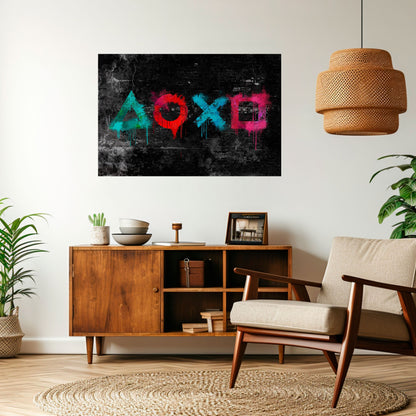Poster orizzontale staccabile e attaccabile GAMER OUTLAWS