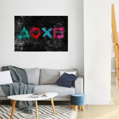 Poster orizzontale staccabile e attaccabile GAMER OUTLAWS