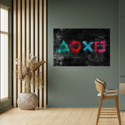 Poster orizzontale staccabile e attaccabile GAMER OUTLAWS