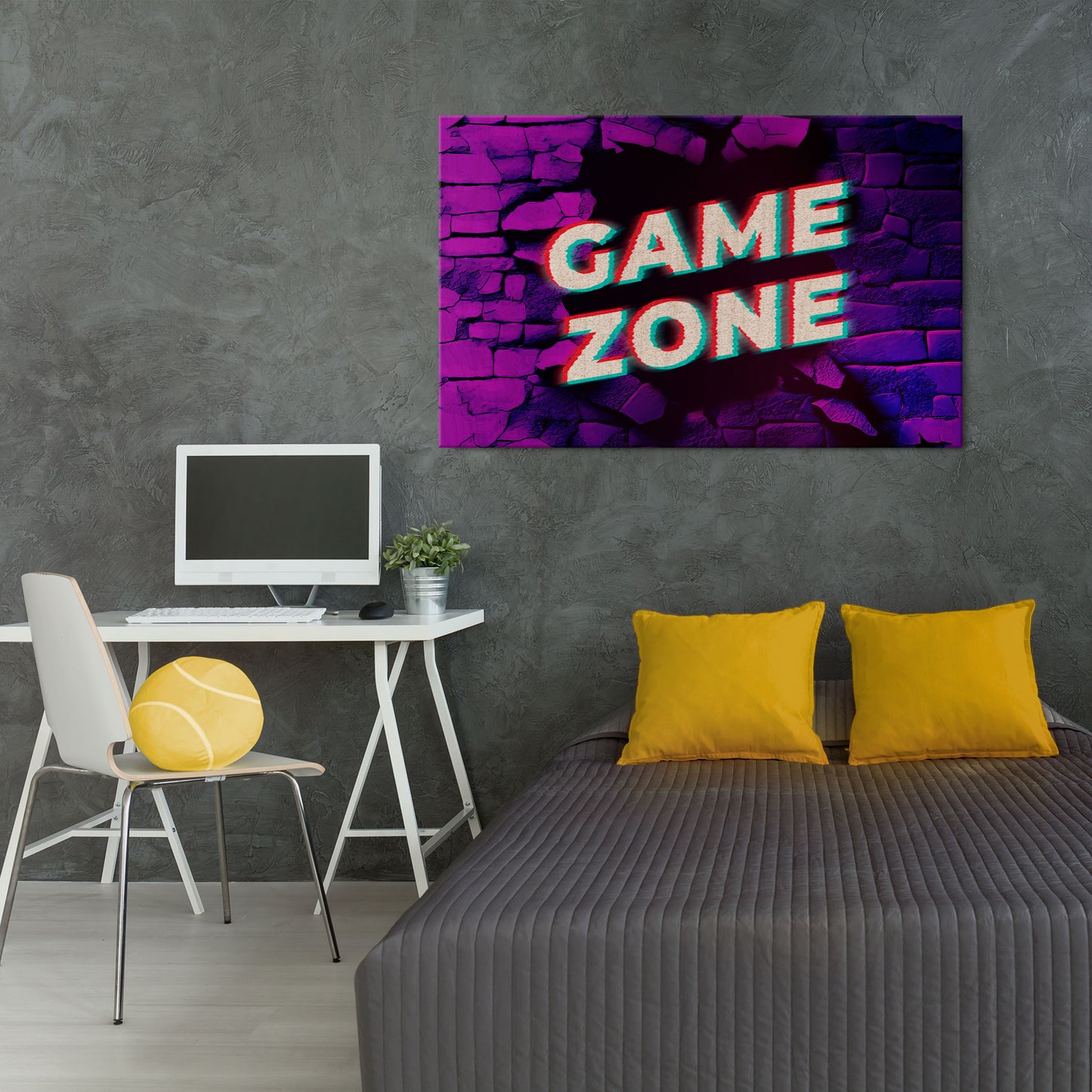 LUMINOUS GAME ZONE Stampa su tela orizzontale