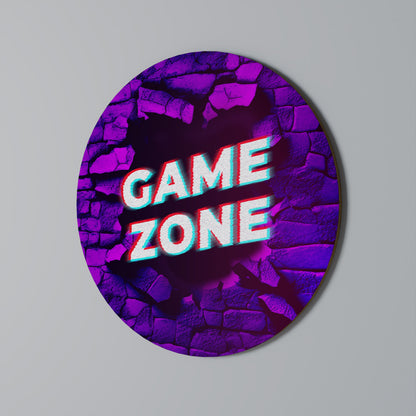 LUMINOUS GAME ZONE Round Wall Art
