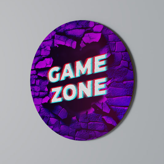 ZONA GIOCHI LUMINOSA Arte murale rotonda