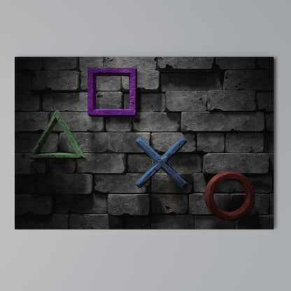 UNDERGOUND CONSOLE ICONS Stampa su tela orizzontale