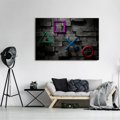 UNDERGOUND CONSOLE ICONS Stampa su tela orizzontale