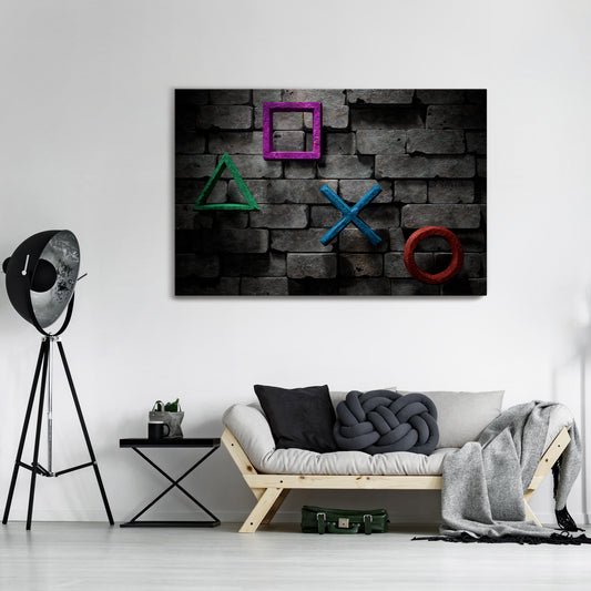 UNDERGOUND CONSOLE ICONS Stampa su tela orizzontale