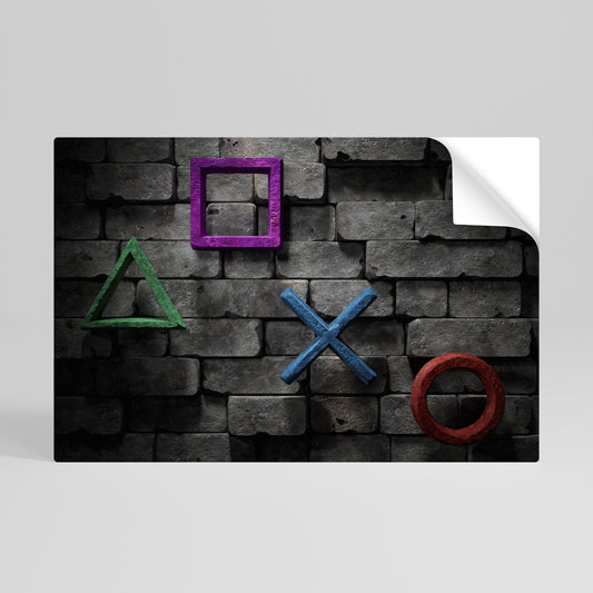 ICONE DELLA CONSOLE SOTTERRANEA Poster orizzontale staccabile e attaccabile