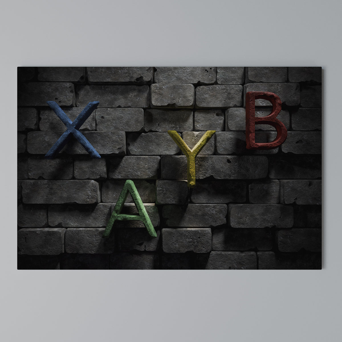 GAMER BRICK LETTERS Stampa su tela orizzontale