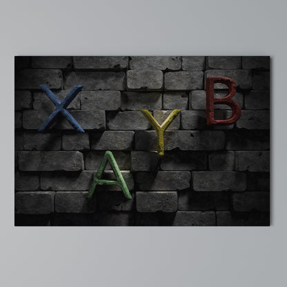 GAMER BRICK LETTERS Stampa su tela orizzontale