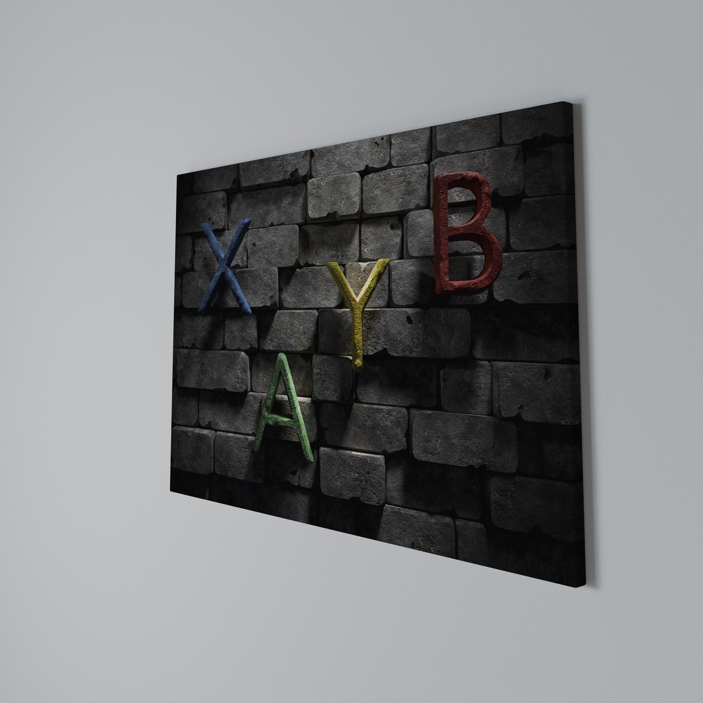 GAMER BRICK LETTERS Stampa su tela orizzontale