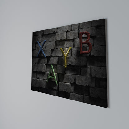 GAMER BRICK LETTERS Stampa su tela orizzontale