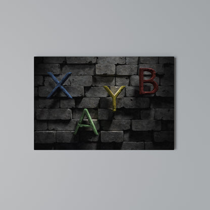 GAMER BRICK LETTERS Stampa su tela orizzontale