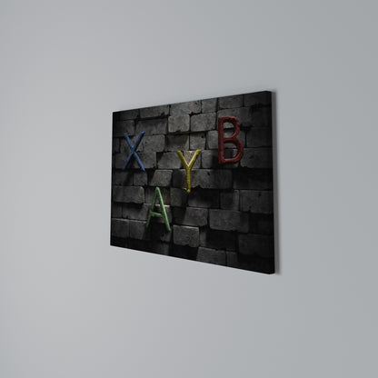 GAMER BRICK LETTERS Stampa su tela orizzontale