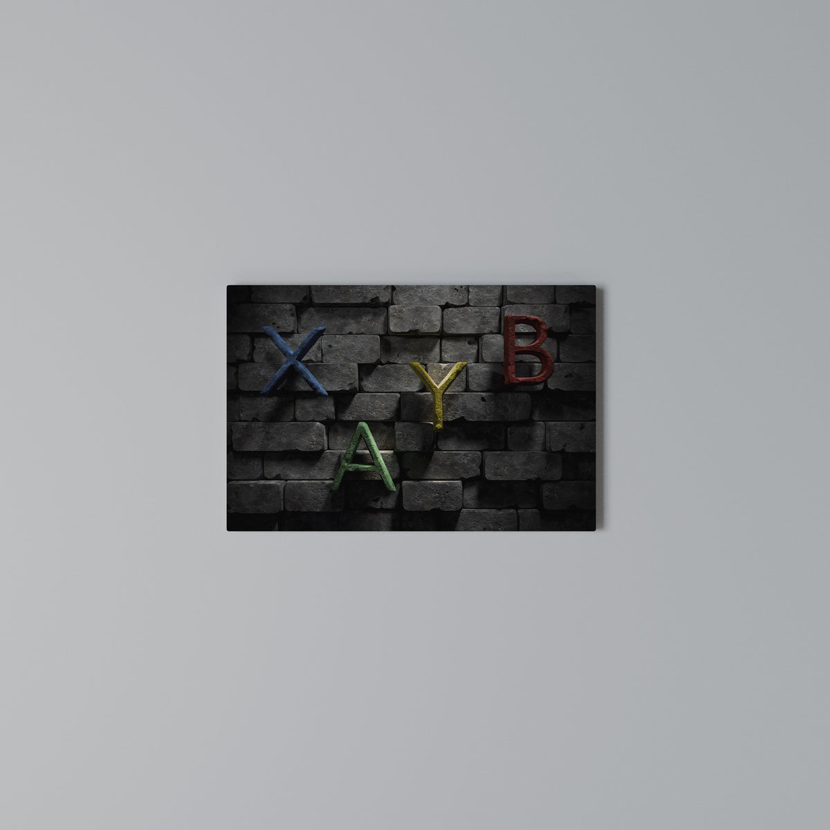 GAMER BRICK LETTERS Stampa su tela orizzontale