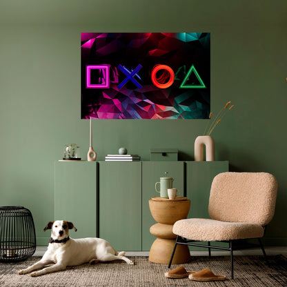 Poster orizzontale staccabile e attaccabile con le ICONE GEOMETRICHE dei GIOCATORI