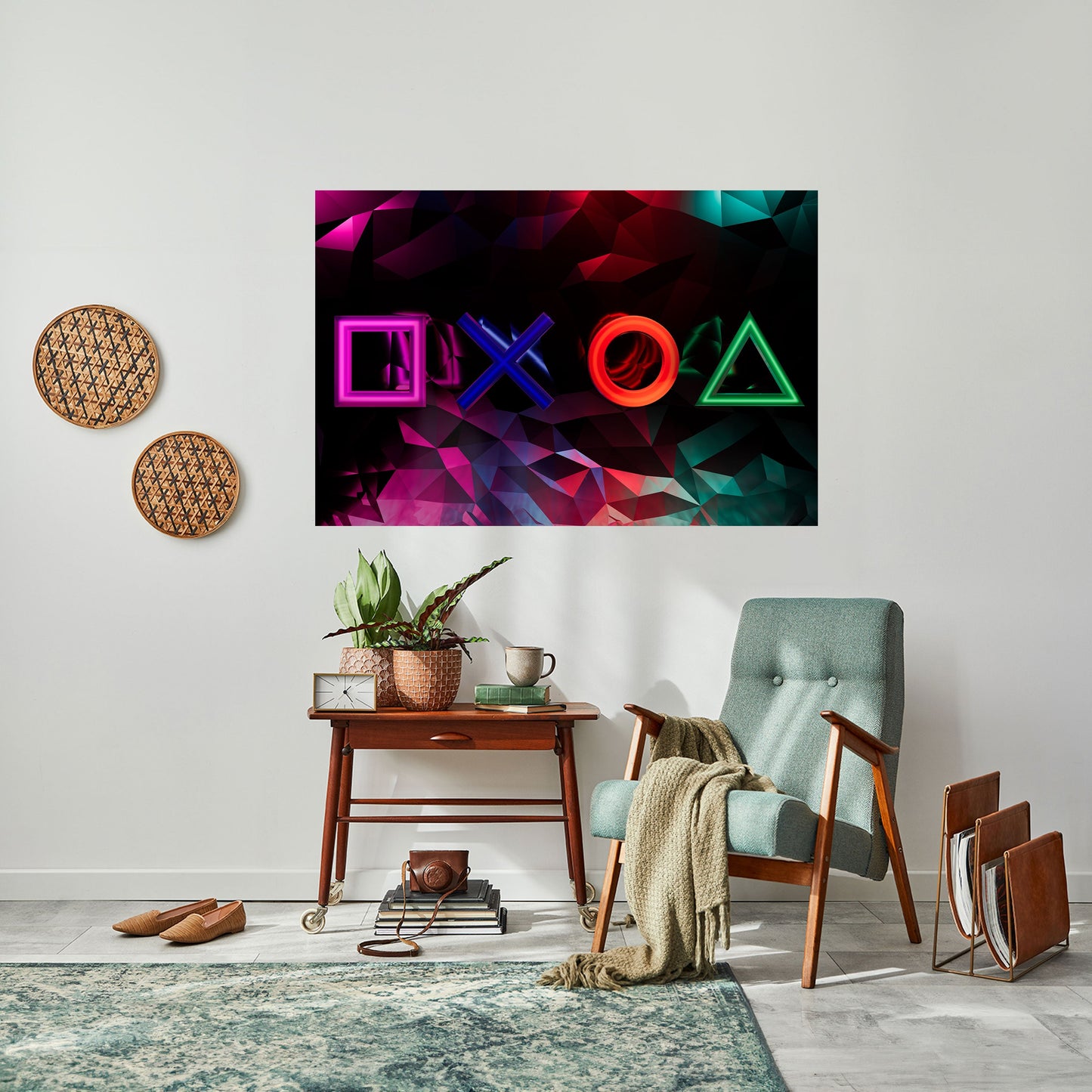 Poster orizzontale staccabile e attaccabile con le ICONE GEOMETRICHE dei GIOCATORI