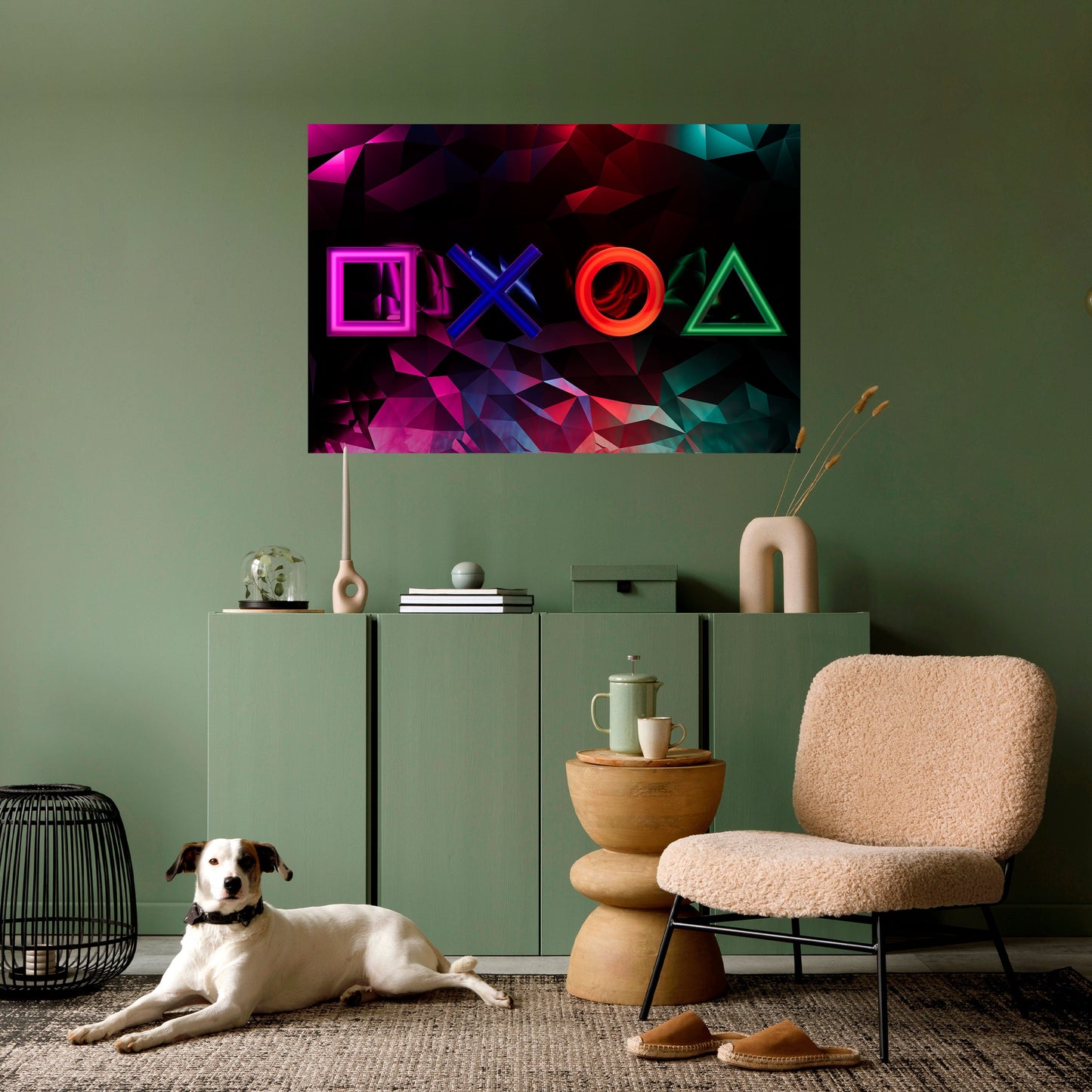 Poster orizzontale staccabile e attaccabile con le ICONE GEOMETRICHE dei GIOCATORI
