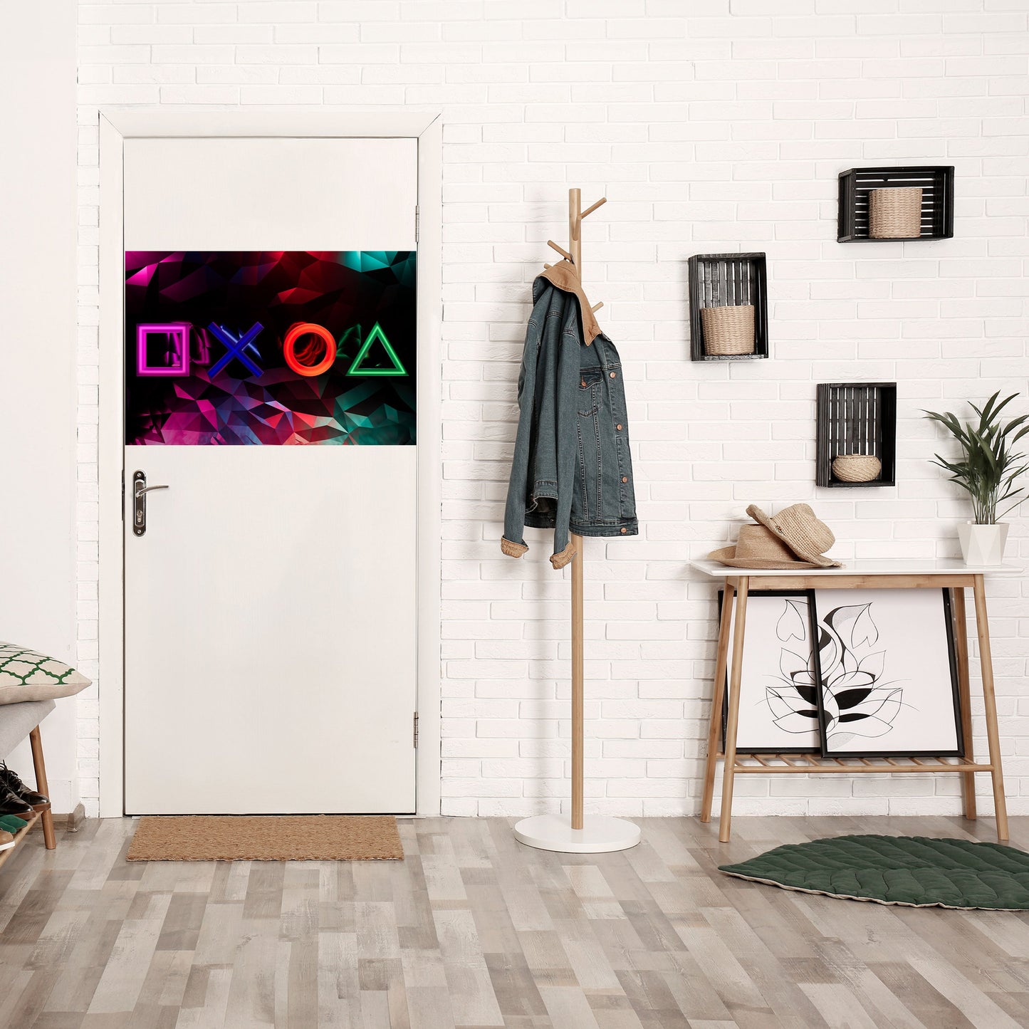 Poster orizzontale staccabile e attaccabile con le ICONE GEOMETRICHE dei GIOCATORI