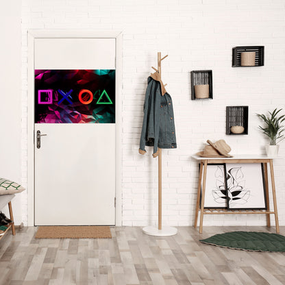 Poster orizzontale staccabile e attaccabile con le ICONE GEOMETRICHE dei GIOCATORI