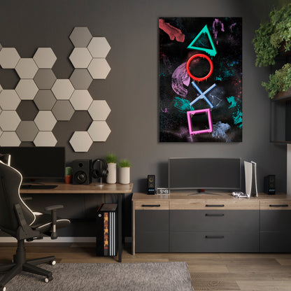 UPRISING NEON ICONS Stampa su tela verticale