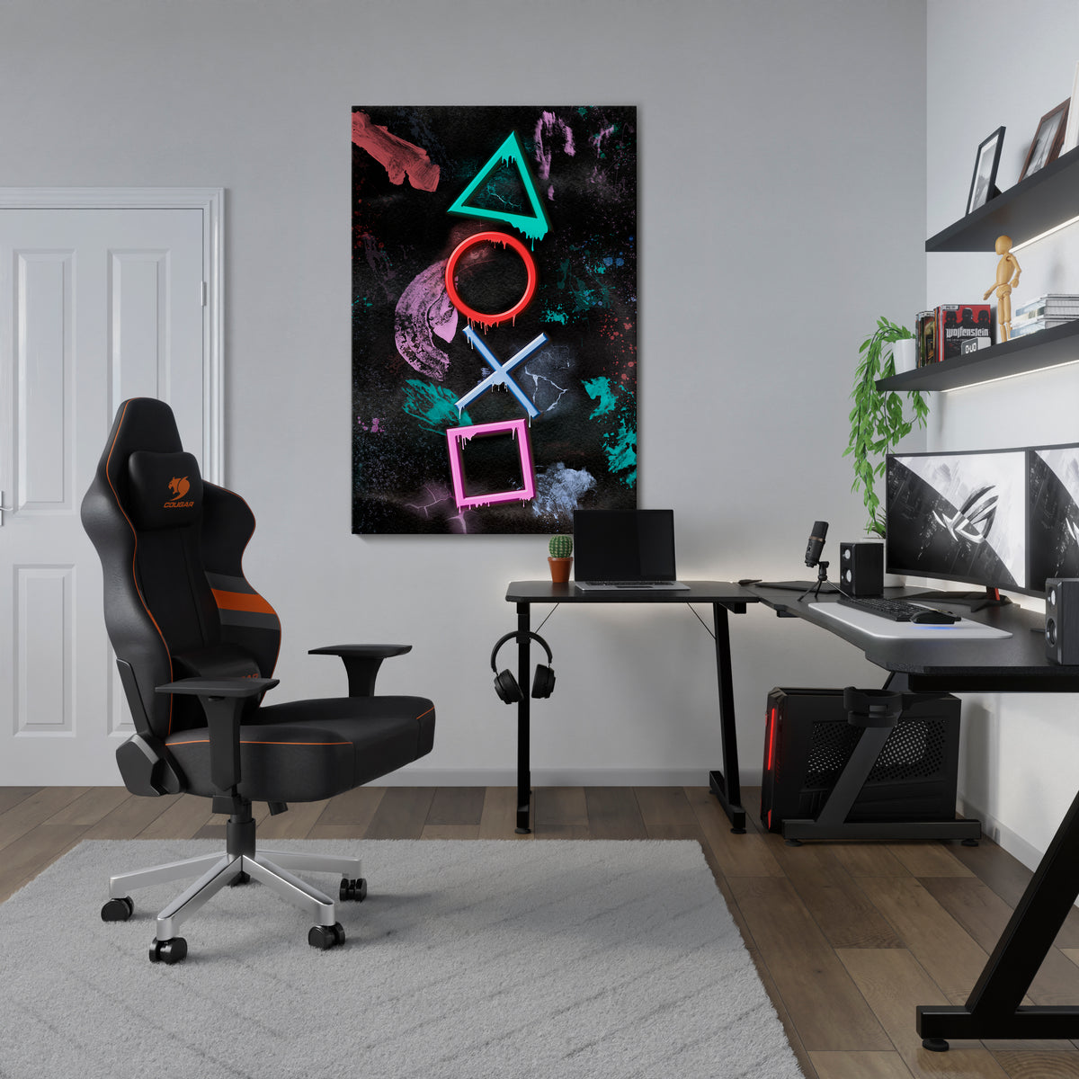 UPRISING NEON ICONS Stampa su tela verticale