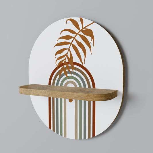 LEAF ON THE TOP Mensola ovale per arte in effetto rovere