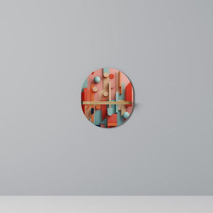 Mensola ovale COLORBURST CONSTRUCT in effetto rovere