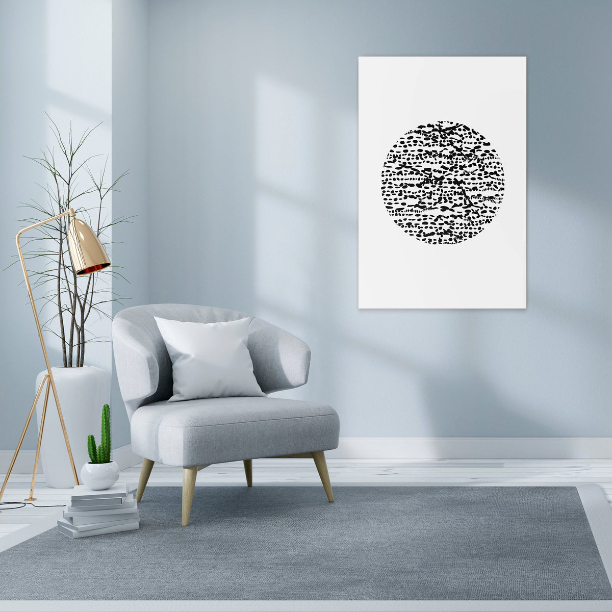 LUNAR LOOM Stampa su tela verticale