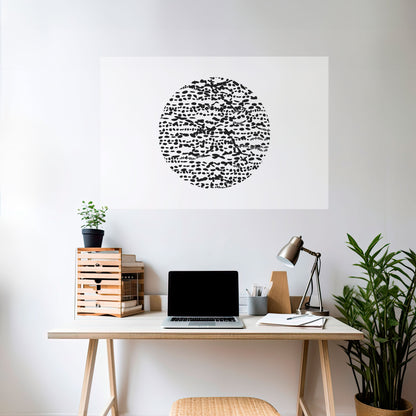 Poster orizzontale staccabile e attaccabile LUNAR LOOM