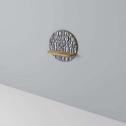 LUNA LINES Mensola rotonda per arte in effetto rovere