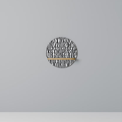 LUNA LINES Mensola rotonda per arte in effetto rovere