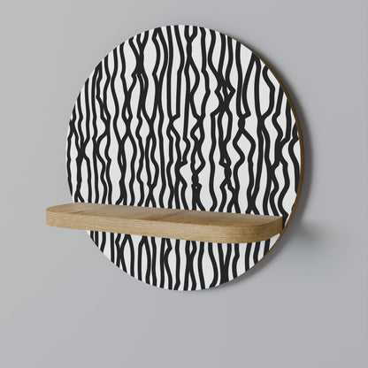 LUNA LINES Mensola rotonda per arte in effetto rovere