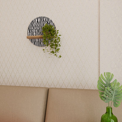 LUNA LINES Mensola rotonda per arte in effetto rovere