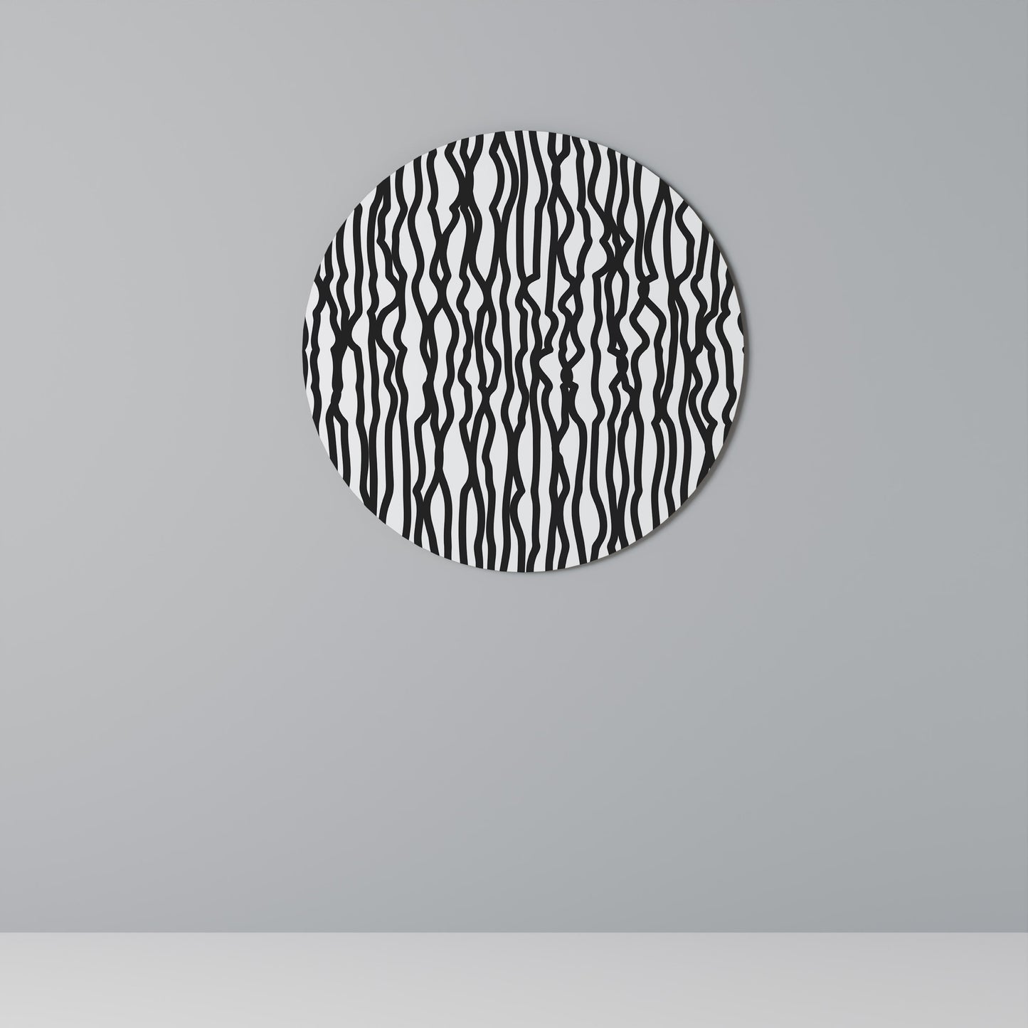 LUNA LINES Arte murale rotonda