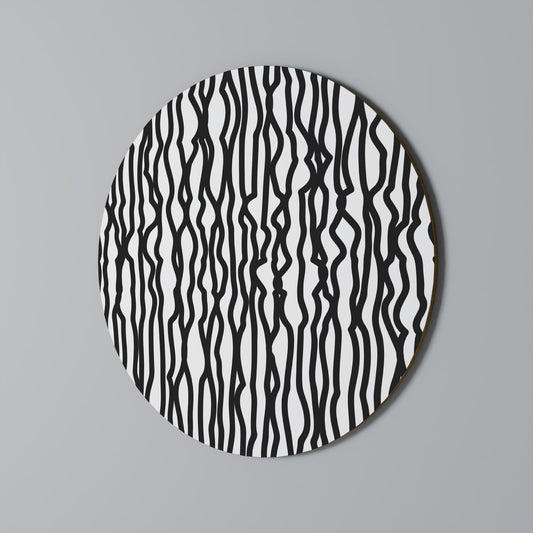 LUNA LINES Arte murale rotonda