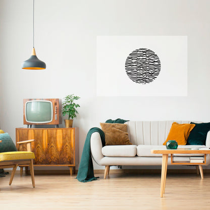 Poster orizzontale staccabile e attaccabile LUNA LINES